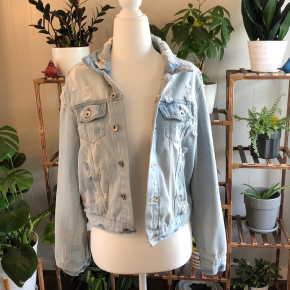 CI SONO distressed denim jacket light wash - Picture 3 of 7